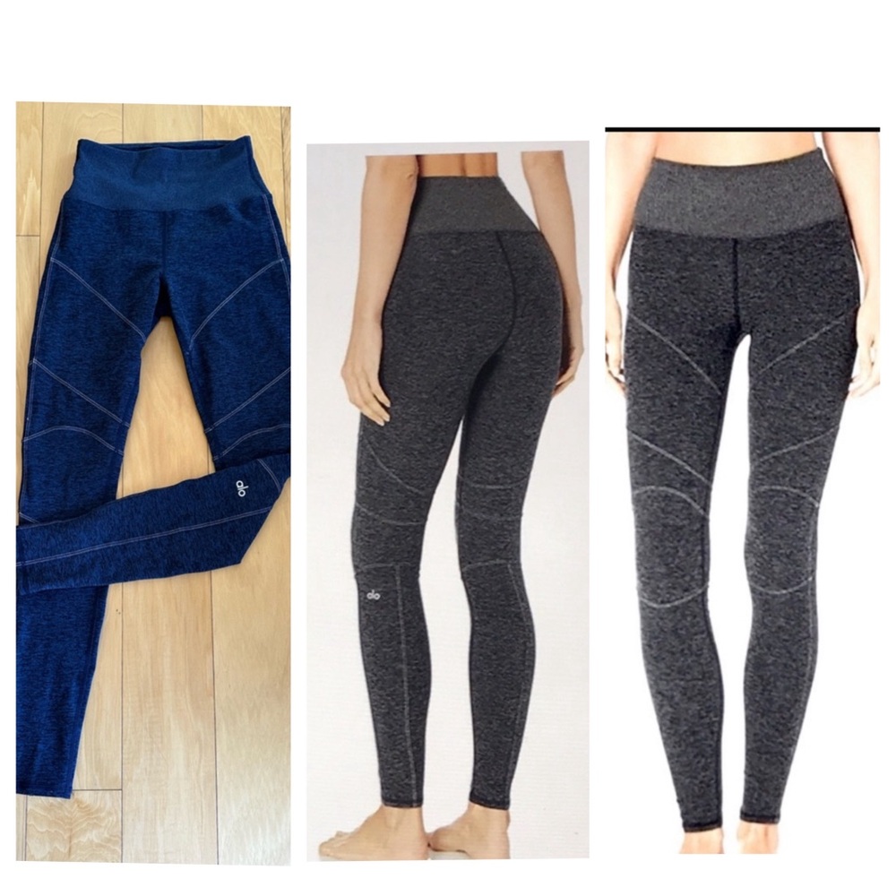 Alo Yoga High-waist , Denim Style, White Stitching, size XS
